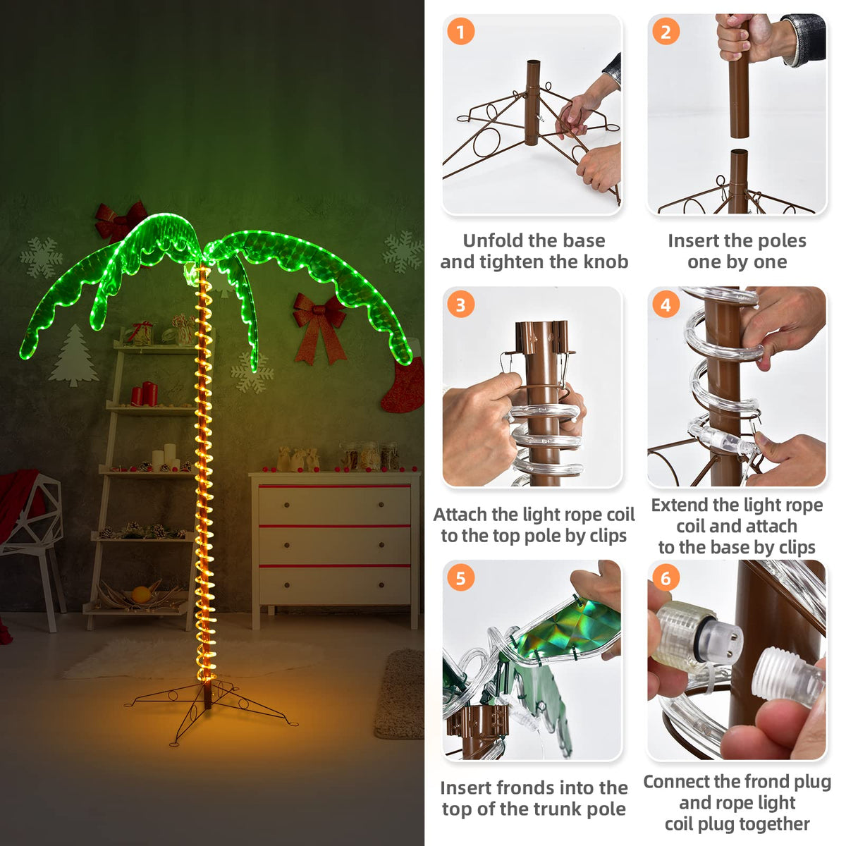 Lighted Palm Trees for Outside Patio - LucktreeUS