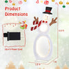 Lucktree 2.6 FT Lighted Christmas Decoration, Pre-Lit 2D Snowman with 3 Infinity Mirror Lights