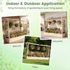 Lucktree Wooden Raised Garden Bed with Trellis & Hanging Roof