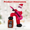 Lucktree 8.4FT Rocking Santa Inflatable with Guitar | Animated Christmas Decoration