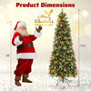 Lucktree 7.5ft Pre-Lit Artificial Christmas Tree, Hinged Xmas Tree with 1096 PVC & Pine Needles