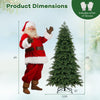 Lucktree 6ft Artificial Christmas Tree, Unlit Green Hinged Xmas Full Tree with 721 Lush Branch Tips