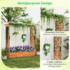 Lucktree Raised Garden Bed with Trellis and Hanging Roof