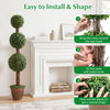 Lucktree Artificial Triple Ball Boxwood Tree 4 FT Fake Topiary Tree(1/2)