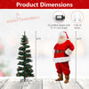 Lucktree 6FT / 7FT Pre-Lit Spiral Christmas Tree with Branch Tips Pine Cones Red Berries