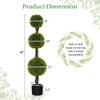 Lucktree 4ft Artificial Boxwood Topiary Ball Tree, Faux Potted Plants Cypress Tree with Weighted Pot