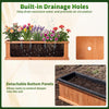 Lucktree Raised Garden Bed with 3 Drainage Holes (44"x10"x12")