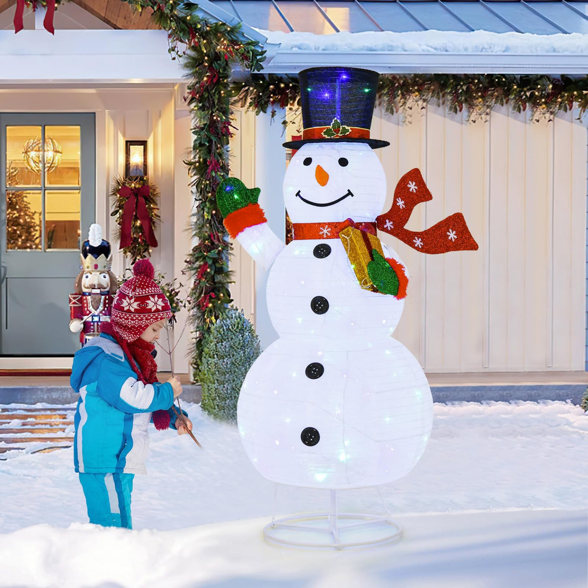 Lucktree 6 FT Lighted Christmas Snowman