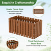 Lucktree Slat Style Planter Box Wood Raised Garden Bed for Growing Vegetables Flowers Herbs