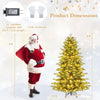 Lucktree Pre-Lit Artificial Christmas Tree with PVC & Soft TPE Branch Tips & Foldable Metal Stand