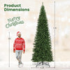 Lucktree 12ft Pre-Lit Artificial Christmas Tree with 360° Quick Power Connector