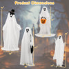 Lucktree Halloween Light Up Family Ghosts, 4 PCS LED Glowing Halloween Ghosts