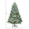 Lucktree 6.5FT Snow Flocked Christmas Tree - LucktreeUS