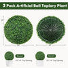Lucktree 2 PCS 20 Inch Artificial Plant Topiary Ball, Round Faux Boxwood Balls Outdoor