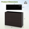Lucktree 32”x11”x24" Wicker Raised Garden Bed