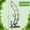 Lucktree 6 Tier Metal Plant Stand Indoor, 61" Half Moon Plant Shelf