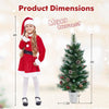 Lucktree 3ft Pre-Lit Mini Tabletop Christmas Tree with 20 Warm White LED Lights, 8 Modes, Timer, 81 PVC & Pine Needles