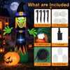 Lucktree 8 FT Halloween Inflatable Witch & Pumpkin with Built-in LED Lights