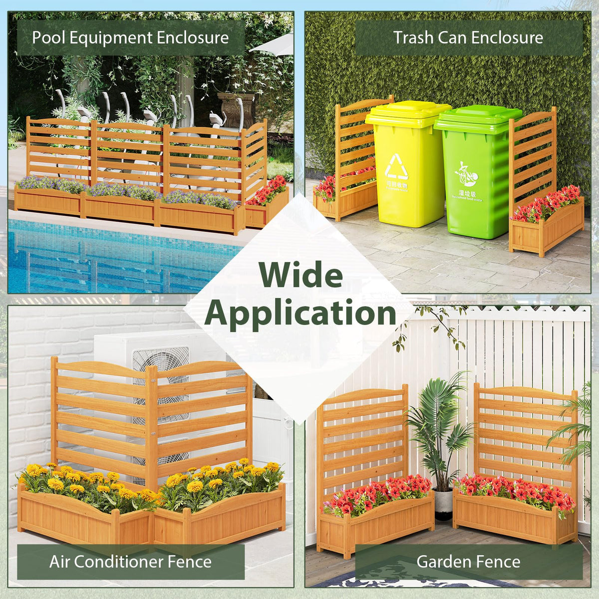 Lucktree Air Conditioner Fence Outdoor