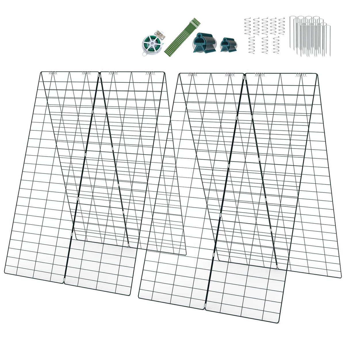 8 Panels Cucumber Trellis, A-Frame Garden Trellis for Plant Climbing