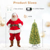 5/6/7 FT Pre-lit Pencil Christmas Tree, Artificial Slim Xmas Tree