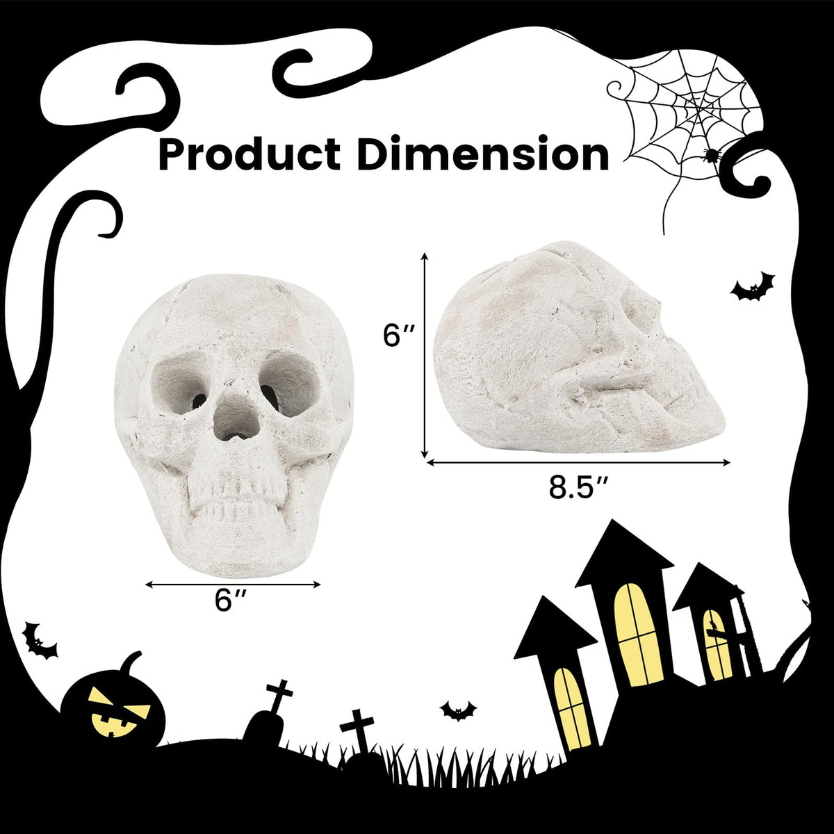 Lucktree Halloween Fire Pit Skull Ceramic