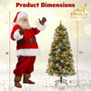 Lucktree 5ft Pre-Lit Artificial Christmas Tree, Hinged Xmas Tree with 453 PVC & Pine Needles
