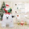 Lucktree Inflatable Christmas Santa Clause Riding The Polar Bear with Shaking Head