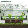 Lucktree Galvanized Steel Raised Garden Bed with Mini Greenhouse, Outdoor Metal Planter Box Kit with Large Roll-up Cover