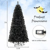 Lucktree 7 FT Artificial Halloween Tree, Pre-Lit Black Christmas Tree with Bendable Top Section