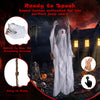 Lucktree 6.6 FT Halloween Animated Swing Ghost with Light up Eyes
