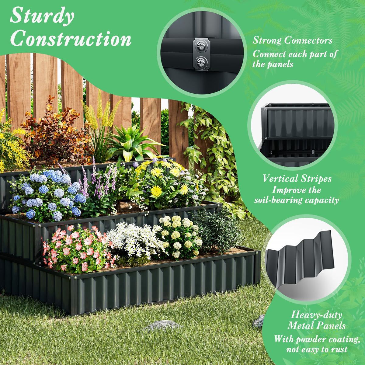 Lucktree 3 Tier Raised Garden Bed