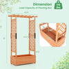 Lucktree Raised Garden Bed with 2-Sided Trellis & Hanging Roof