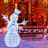 Lucktree 5 FT Lighted Snowman Christmas Outdoor Decoration with Hat, Scarf & Stars