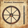 Lucktree 24-Inch Wagon Wheels 2/4 Pieces Carbonized Solid Fir Wood