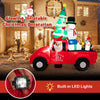 Lucktree Christmas 8 FT Inflatable Santa Claus Driving a Car with LED Lights & Air Blower