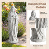Lucktree Virgin Mary Praying Statue 29.5" | Blessed Mother Outdoor Religious Statue with Rosary Beads
