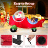 Lucktree 7.2 Ft Animated Inflatable Santa on Plane Pre-lit Blow up Yard Decoration