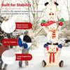 Lucktree 5.6 FT Lighted Christmas Stacked Snowmen Decoration