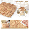 Lucktree 25 Pcs 24"x24" Faux Wood Grain EVA Foam Tiles with 50 Borders