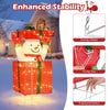 Lucktree Lighted Snowman in Gift Box Christmas Decoration
