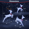 Lucktree 3-Piece Large Lighted Christmas Reindeer Family, Light up Xmas Decorations w/255 LED Lights & Scarves