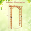 Lucktree 7FT Wood Garden Arbor Trellis for Ceremony Party