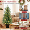 2 Pack 4 FT Pre-lit Cypress Christmas Trees w/70 Warm White LED Lights