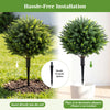 Lucktree 27.5" Artificial Cypress Topiary Trees Set of 2 for Front Porch Patio Home Decoration