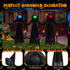 9.3 FT Outdoor Halloween Decoration Light Up Witch Stakes Set of 3