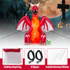 Lucktree 8 FT Halloween Inflatable Fire Dragon, Blow-up Red Dragon