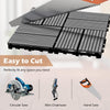 Lucktree 18/36 PCS Interlocking Deck Tiles - 12" x 12" Composite Decking Boards Waterproof All Weather