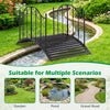 Lucktree 4 FT Metal Garden Bridge with Powder-Coated Finish & Scrollwork Rails