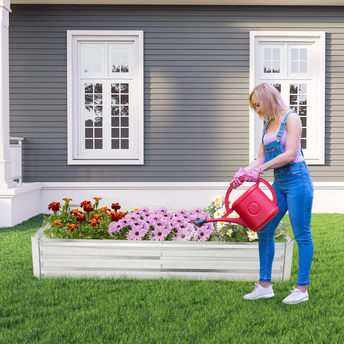 Lucktree Galvanized Raised Garden Bed